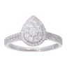 Platinum 0.75ct Diamond Pear Shaped Cluster Ring