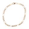 9ct Yellow Gold Figaro Bracelet 7.5"