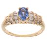18ct Yellow Gold 0.50ct Diamond And Sapphire Ring