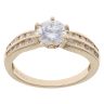 14ct Yellow Gold Cubic Zirconia Solitaire Ring