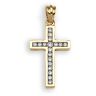 18 Carat Yellow Gold 18pts Diamond Cross