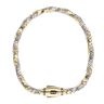 14ct Yellow And White Gold Monaco Spin Plain Lock Twist Bracelet 8"