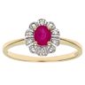 9ct Yellow Gold Ruby and Diamond Ring