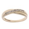 9ct Yellow Gold 0.05ct Diamond Crossover Ring