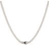 14ct Yellow Gold Monaco Curb Classic Full Cubic Zirconia Pave Lock Chain 20"