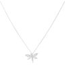 Silver Cubic Zirconia Dragonfly Pendant And Chain 18" By Icesia