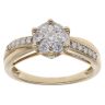 9ct Yellow Gold 0.50ct Brilliant Cut Diamond Cluster Ring