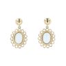 9ct Yellow Gold Created Opal Drop Earrings