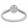 9ct White Gold 0.20ct Brilliant Cut Diamond Cluster Ring