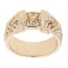 9ct Yellow Gold Patterned Double Buckle Ring