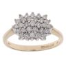 9ct Yellow Gold 0.50ct Brilliant Cut Diamond Cluster Ring