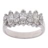 14ct White Gold 1.20ct Brilliant And Marquise Cut Diamond Fancy Ring