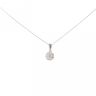 9ct White Gold 0.50ct Diamond Cluster Pendant And 18" Chain