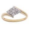 18ct Yellow Gold 0.35ct Brilliant Cut Diamond Cluster Ring