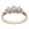 18ct Yellow Gold 0.50ct Brilliant Cut Diamond Trilogy Ring