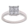 18ct White Gold 0.80ct Princess Cut Diamond Cluster Ring