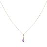 9ct Yellow Gold Amethyst Pendant and Chain 16"