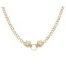 14ct Yellow Gold Green Gemstone Duo Panther Chain 16"