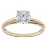 14ct Yellow Gold Cubic Zirconia Solitaire Ring
