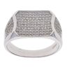 Silver Cubic Zirconia Signet Ring By Icesia