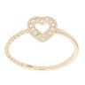 Children's 14ct Yellow Gold Cubic Zirconia Open Heart Ring