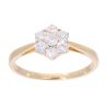 18ct Yellow Gold 0.50ct Diamond Cluster Ring