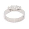 18ct White Gold 0.65ct Princess Cut Diamond Trilogy Ring