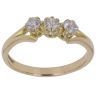 18ct Yellow Gold 0.50ct Brilliant Cut Diamond Trilogy Ring