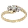 18ct Yellow Gold 0.25ct Brilliant Cut Diamond Trilogy Twist Ring
