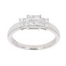 18ct White Gold 0.50ct Princess Cut Cluster Ring
