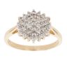 9ct Yellow Gold 0.50ct Brilliant Cut Diamond Cluster Ring