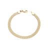18ct Yellow ﻿Gold on Sterling Silver Bismark Ladies 7.5'' Bracelet