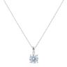 9ct White Gold Cubic Zirconia Solitaire Pendant and Chain 18"