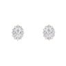 Silver Cubic Zirconia Halo Stud Earrings