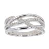 9ct White Gold Diamond Wave Ring by Anya Belle