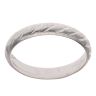 9ct White Gold Patterned Wedding Band