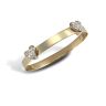 9ct Yellow Gold Children's Cubic Zirconia Hearts Bangle