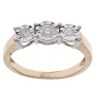 9ct Yellow Gold 0.25ct Diamond Trilogy Ring