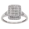 9ct White Gold 0.70ct Brilliant Cut Diamond Cluster Ring