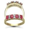 9 Carat Yellow Gold Diamond 0.12pts & Ruby Ring