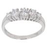 18ct White Gold Five Stone Cubic Zirconia Ring
