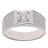 Silver Cubic Zirconia Signet Ring