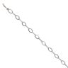 9ct White Gold Cubic Zirconia Oval Link Bracelet 7"