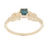 9ct Yellow Gold 0.20ct Brilliant Cut Blue Diamond Solitaire Ring