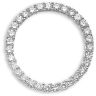 18 Carat White Gold 1ct Diamond Circle Pendant