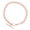 9ct Rose Gold Curb T-Bar Bracelet 7.5"