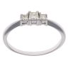 9ct White Gold 0.25ct Diamond Trilogy Ring