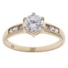 9ct Yellow Gold Cubic Zirconia Solitaire Ring