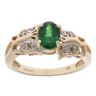 9ct Yellow Gold 0.02ct Diamond and Diopside Butterfly Ring