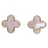 9ct Yellow Gold Mother of Pearl Floral Stud Earrings